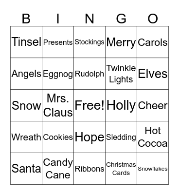 Christmas Bingo Card