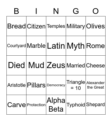 Toastmasters  Bingo Card