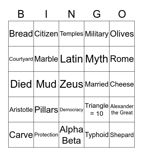 Toastmasters  Bingo Card