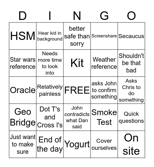 Bingo Card