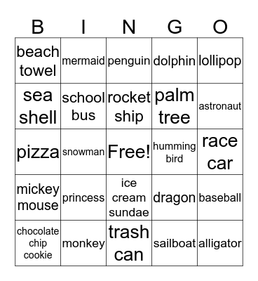 VV Bingo Card