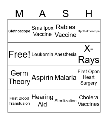 Monster Medicine  Bingo Card