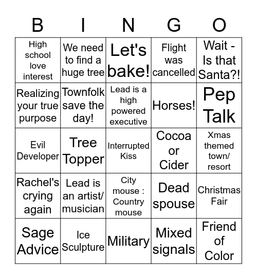 Hallmark Christmas Bingo! Bingo Card