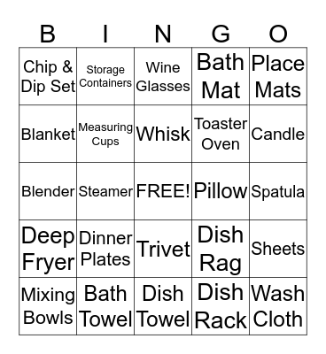 Matt & Lisa's Wedding Bingo Card