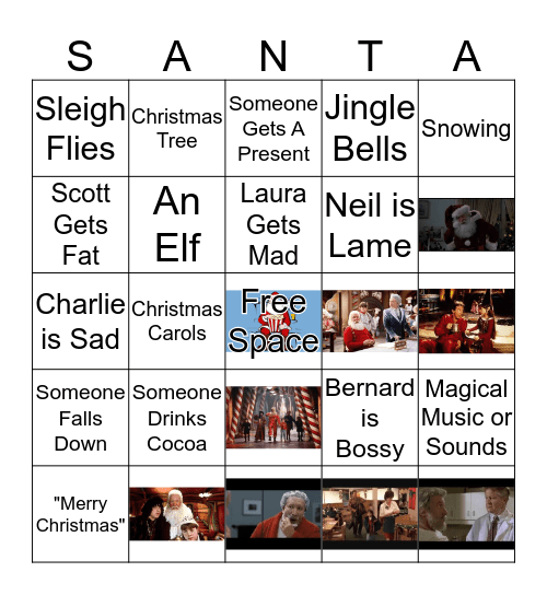 The Santa Clause Bingo Card