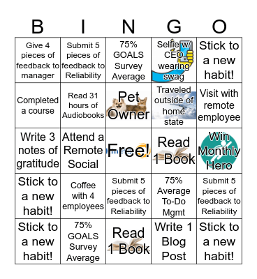 Kinetix Bingo Challenge Bingo Card