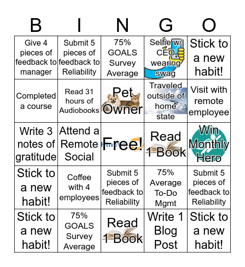 Kinetix Bingo Challenge Bingo Card