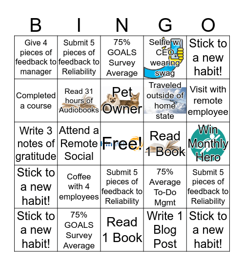 Kinetix Bingo Challenge Bingo Card