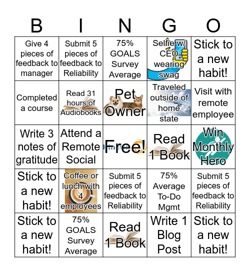 Kinetix Bingo Challenge Bingo Card