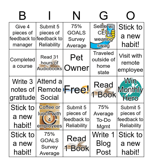 Kinetix Bingo Challenge Bingo Card