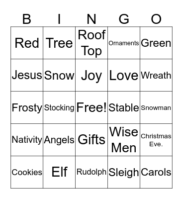 Carson Lupfer Bingo Card