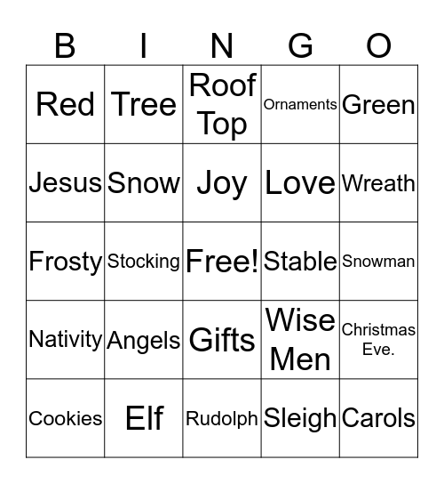 Carson Lupfer Bingo Card