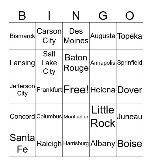 Tri City Bingo! Bingo Card