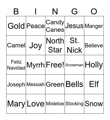 Carson Lupfer Bingo Card