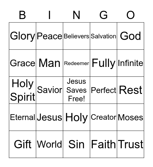 Fully God, Fully Man Bingo Card