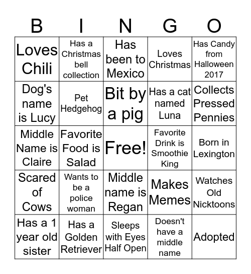 GT Leadership Bingo Card