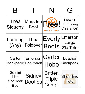 Tory Bingo 12/12-12/19 Bingo Card