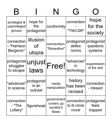 DYSTOPIA BINGO Card