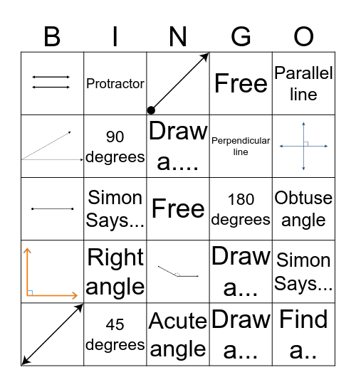 Angles Bingo  Bingo Card