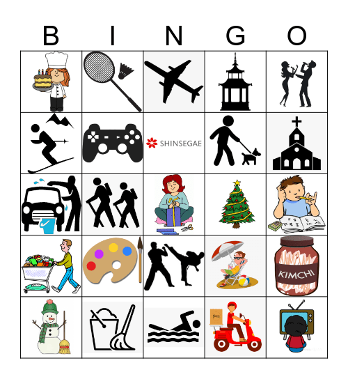 Things to Do Bingo Card