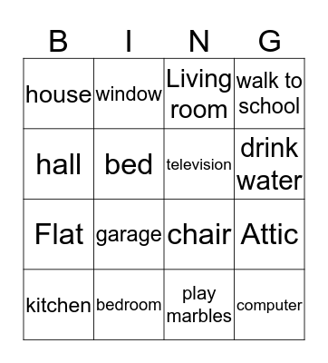 2nd level units 1 and 2 Bingo Card