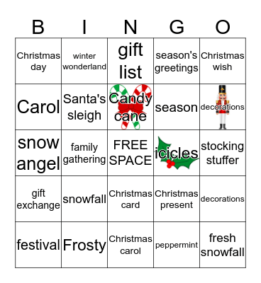 Holiday Bingo 2019 Bingo Card