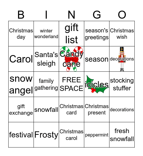 Holiday Bingo 2019 Bingo Card