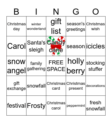 Holiday Bingo 2019 Bingo Card