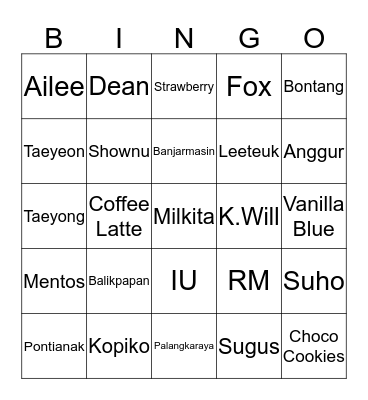 Bingo bireneght Bingo Card