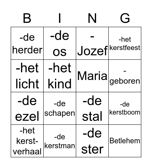 KerstBingo Card