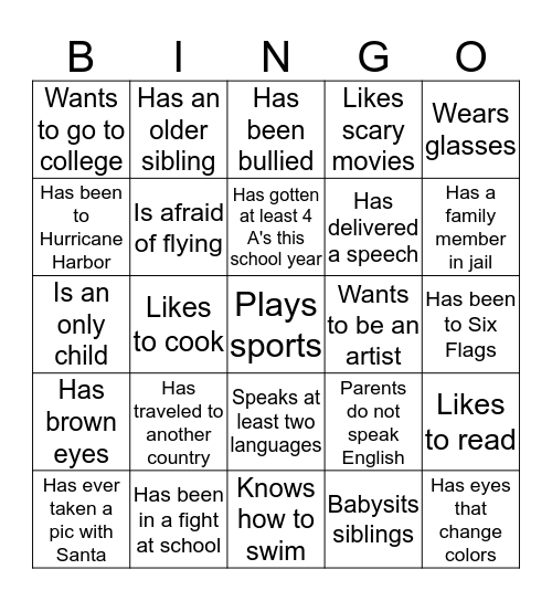 Know Who We Are Bingo Card