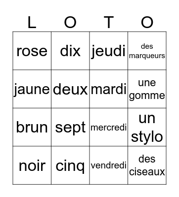 Bingo Card