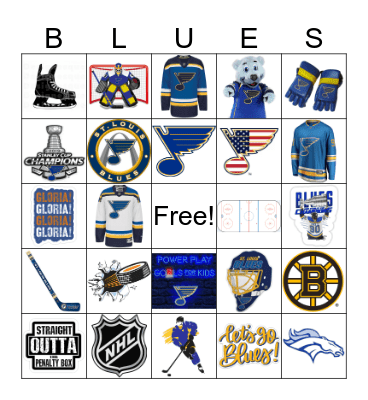 Stallions Stanley Cup Winter Classic Bingo Card