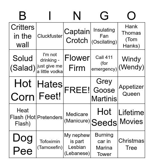 NANCY BINGO Card