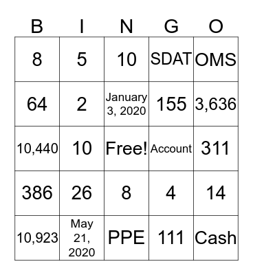 Business Services Bingo Card