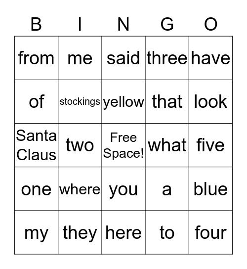 Happy Holidays Bingo! Bingo Card