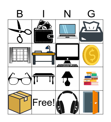 Items BINGO Card