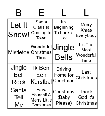 Jingle Bingo Card