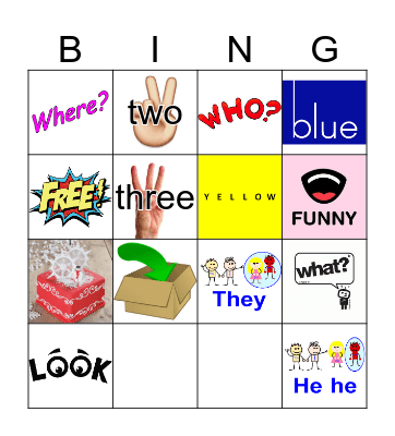 Sight Words Bingo Card