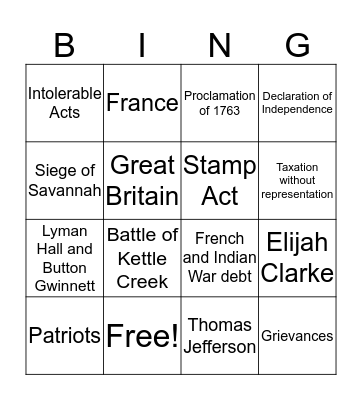 Bingo Card