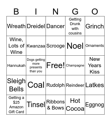 HLS PSM Holiday Bingo 2019 Bingo Card