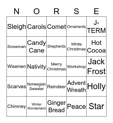Norse Christmas Bingo! Bingo Card