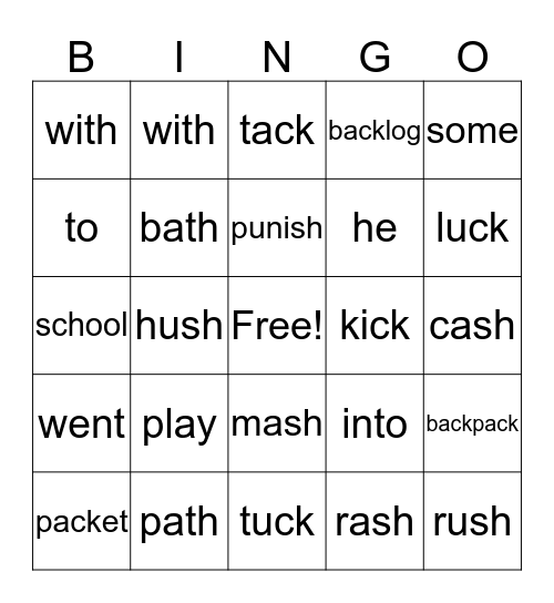 PFR 18 Bingo Card