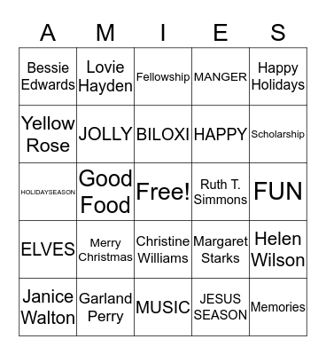 CLUB ENTRE AMIES BINGO Card