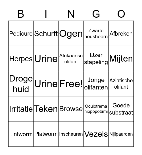 Gezondheid Dikhuiden Bingo Card