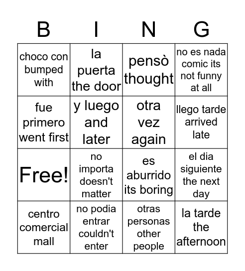 antiapáíco Bingo Card