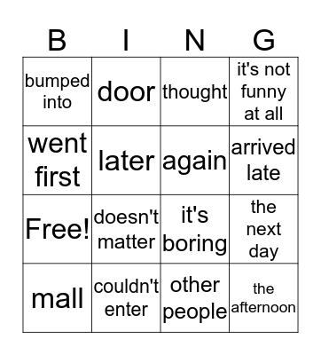 antipatico  Bingo Card