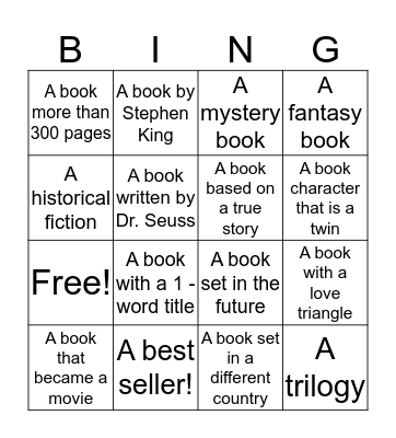 Hot Chocolate & Chill Book Bingo Card