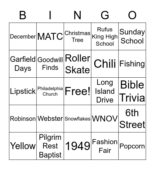 Get to Know Gloria Bingo Card