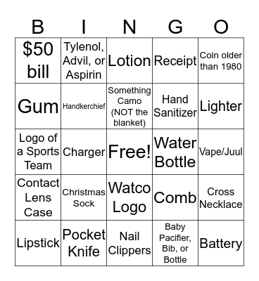 WATCO CHRISTMAS BINGO Card
